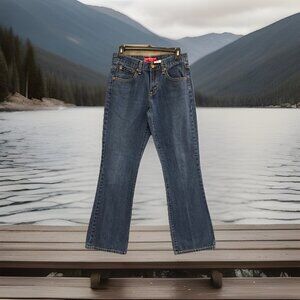 Vintage‎ Levis 515 Nouveau Boot Cut Stretch Blue Jeans Size 8 Mis M Low Rise
